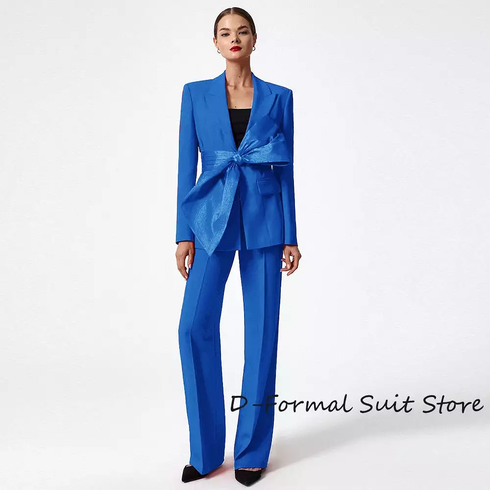 High Street Women's Red 2-Piece Suit with Pointed Lapel - Perfect for Prom and Parties