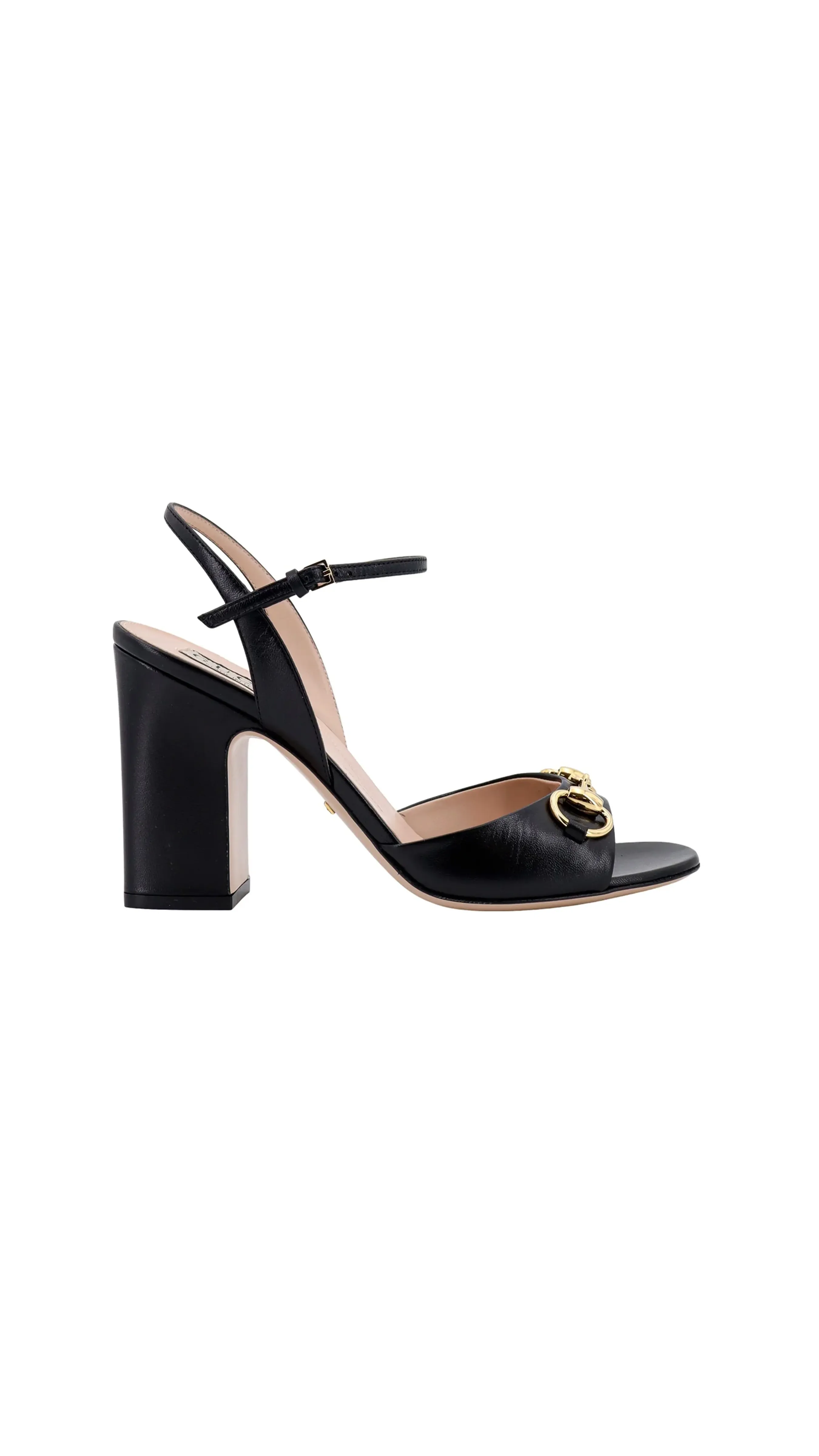 Black Horsebit Sandal