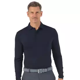 IBKUL Black Long Sleeve Men's Polo