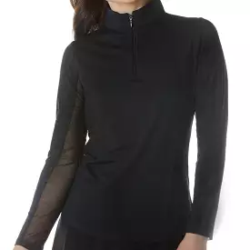 IBKUL Black Mock Long Sleeve Shirt