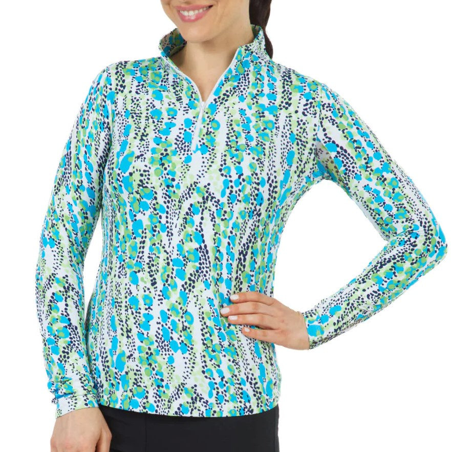 IBKUL Lime Kamila Mock Long Sleeve