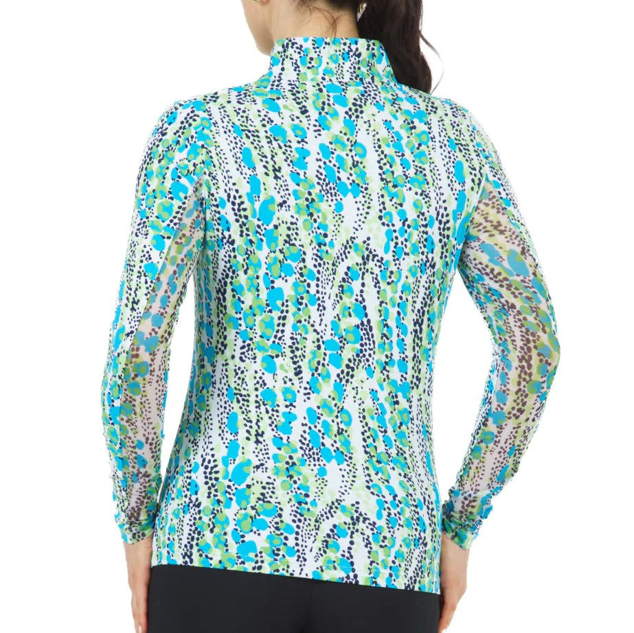 IBKUL Lime Kamila Mock Long Sleeve