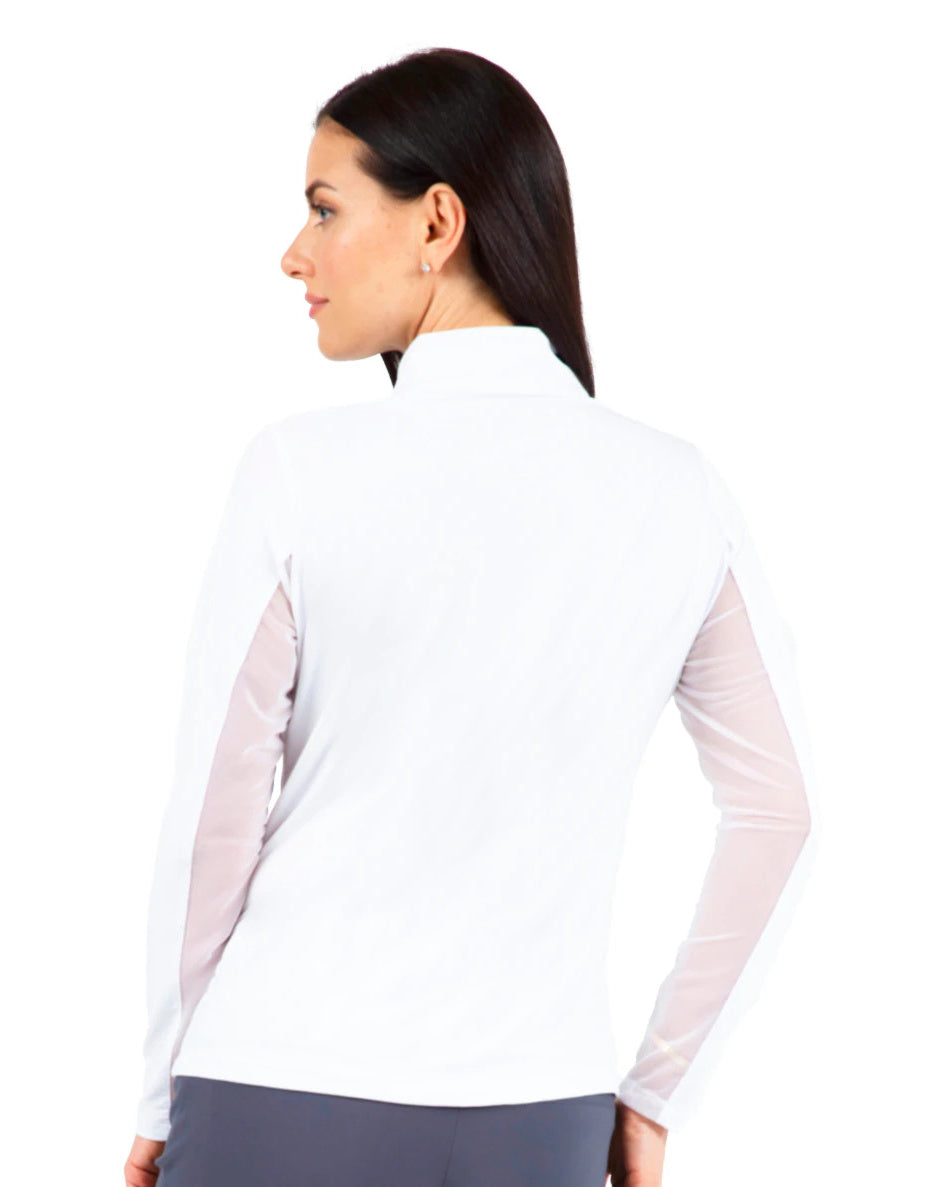 IBKUL Long Sleeve Mock in White