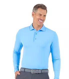 IBKUL Men's Polo Long Sleeve shirt in Peri blue - Google SEO Result