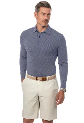 IBKUL Check Print Long Sleeve Polo