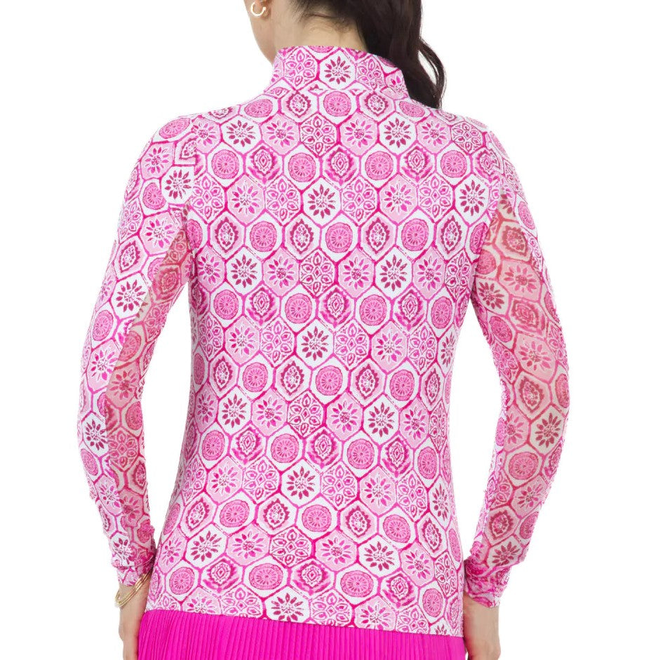 IBKUL Terra Pink Long Sleeve Mock - Shop Now