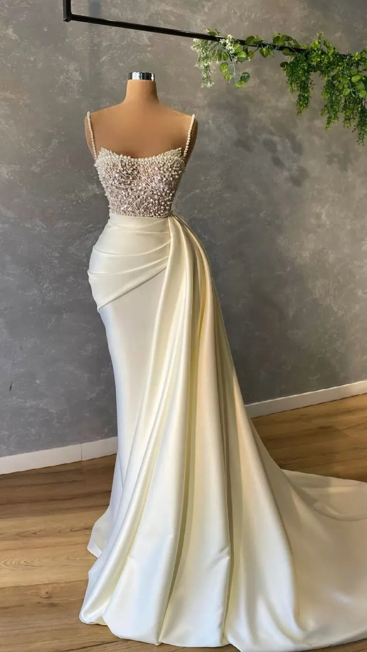 Pearl Ivory Formal Evening Prom Dress