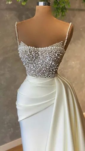 Pearl Ivory Formal Evening Prom Dress