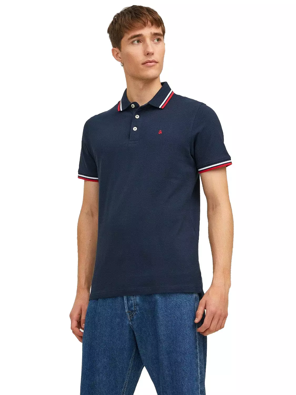 'Jack & Jones Paulos Polo T-Shirt in Pique Fabric'