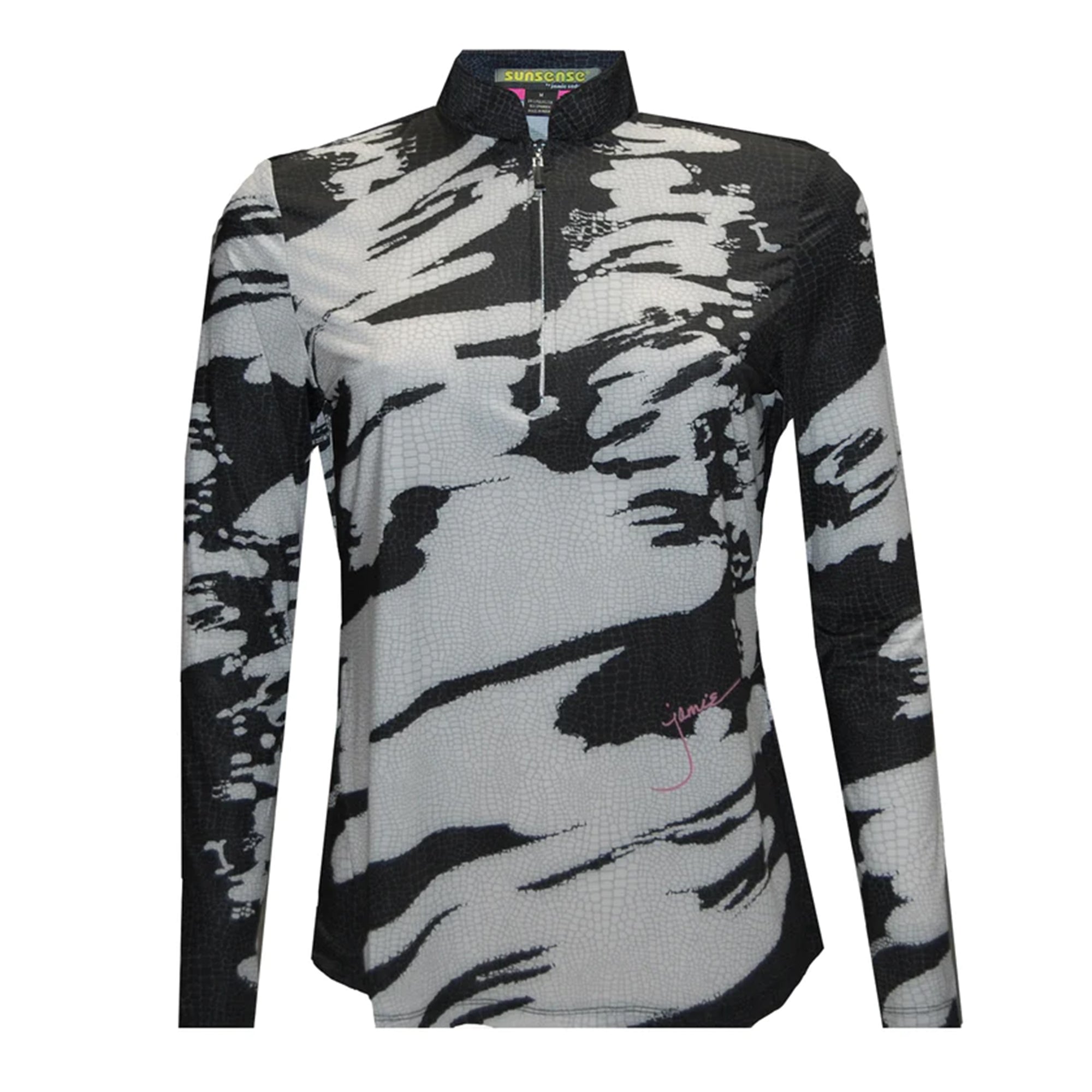 Jamie Sadock Long Sleeve Polo - Snakeskin