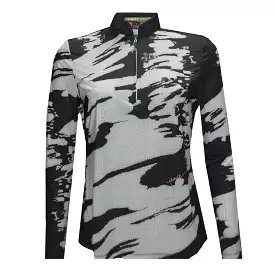 Jamie Sadock Long Sleeve Polo - Snakeskin