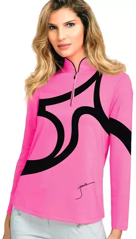 Jamie Sadock Pinktrest Polo - Long Sleeve Grand Prix