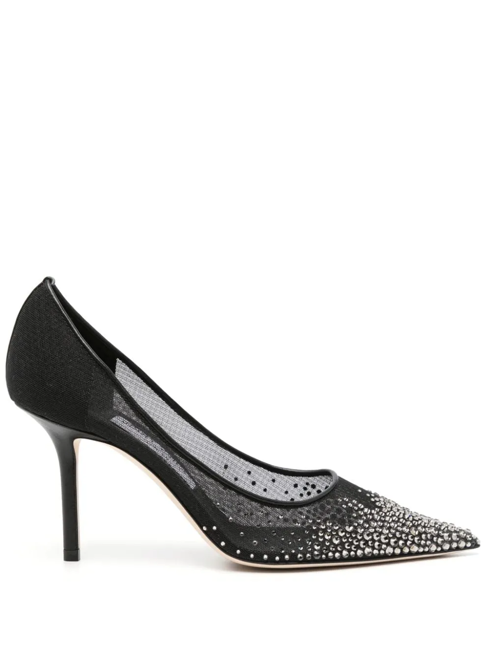 Women's Black Crystal Pointed Toe Pumps by JIMMY CHOO