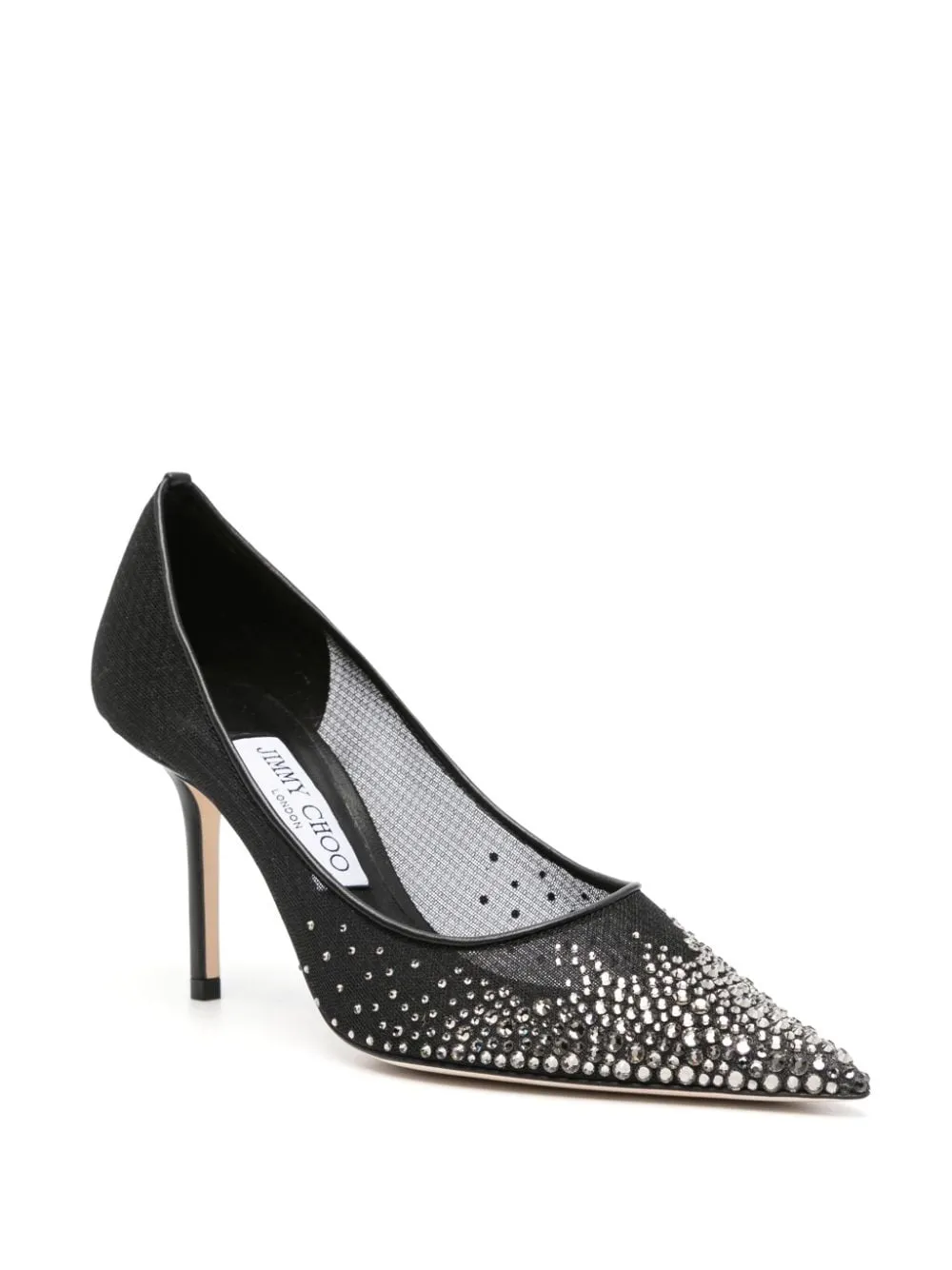 Women's Black Crystal Pointed Toe Pumps by JIMMY CHOO