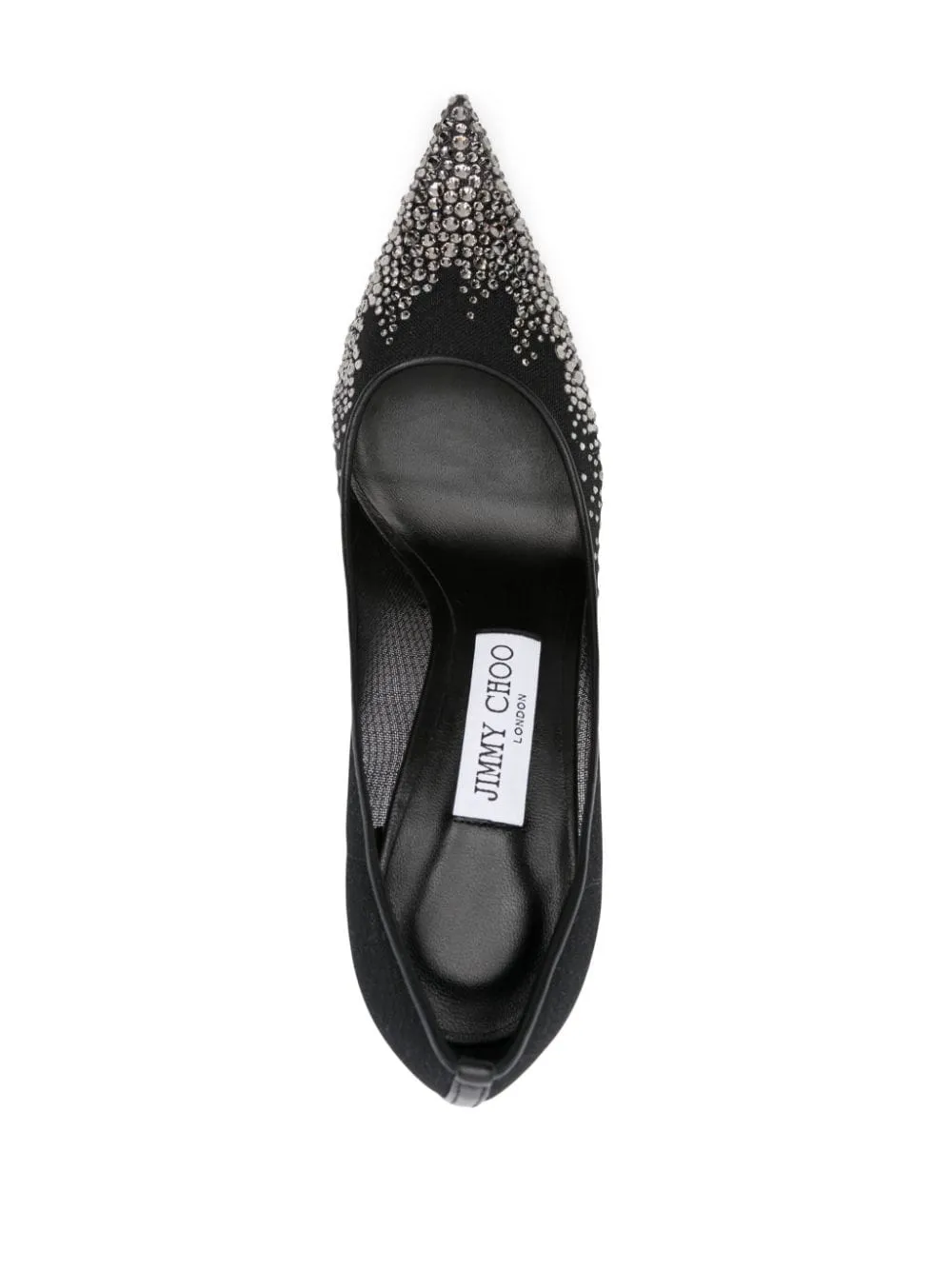 Women's Black Crystal Pointed Toe Pumps by JIMMY CHOO