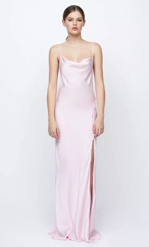 Joelle Maxi Dress - Quartz Pink, Split Design