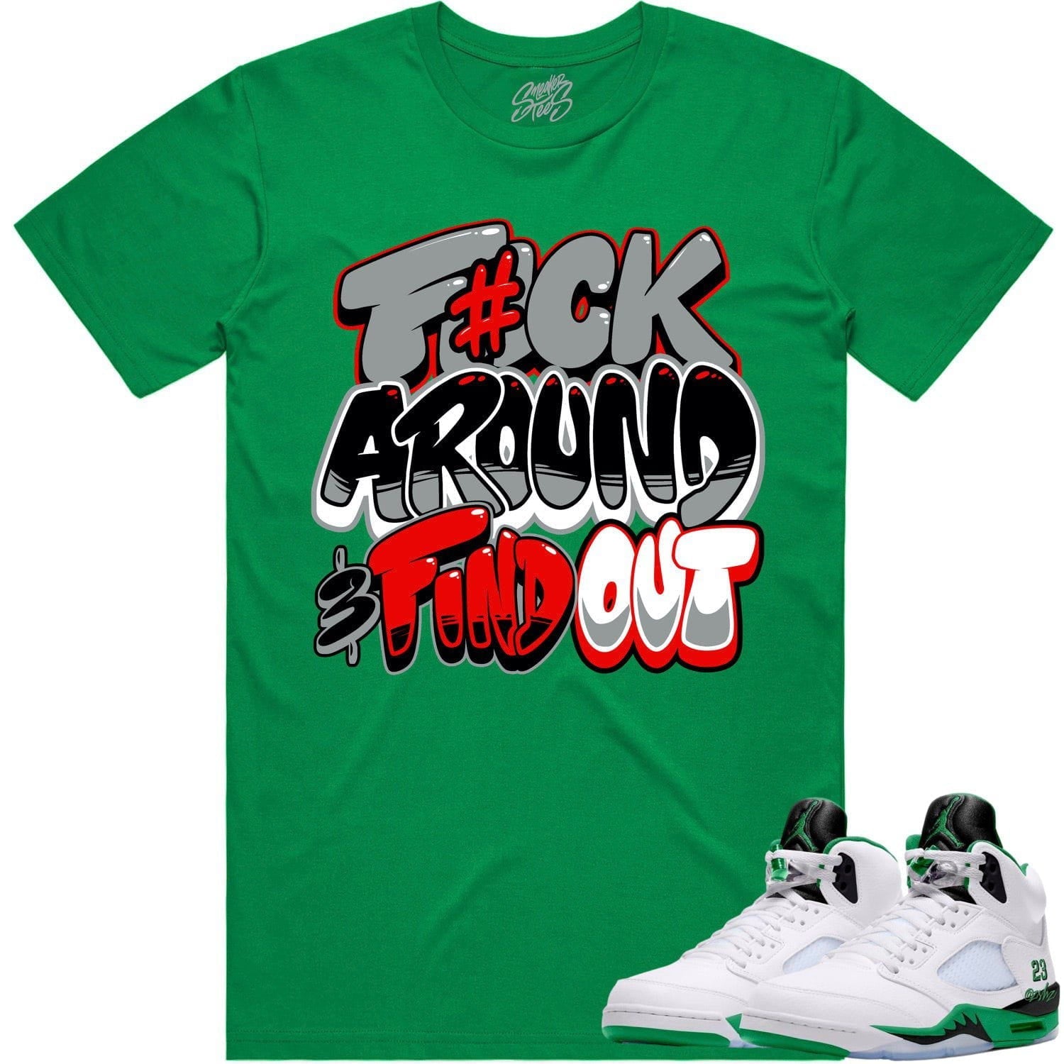 Jordan 5 Lucky Green 5s Shirt - RED F#CK: Perfect Matching Option