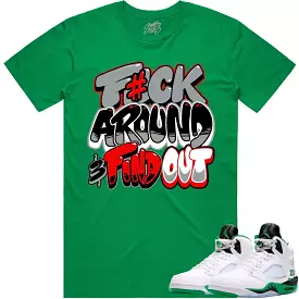 Jordan 5 Lucky Green 5s Shirt - RED F#CK: Perfect Matching Option