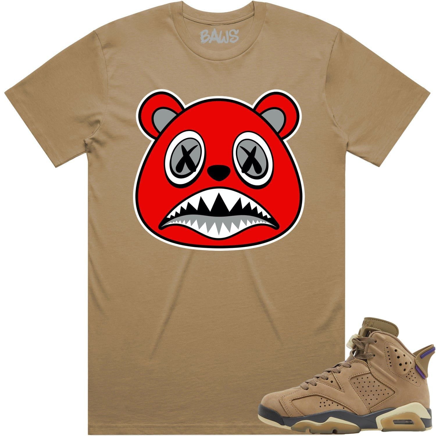 Jordan 6 Gore Tex Brown Kelp 6s Shirt - ANGRY BAWS BEAR Matching