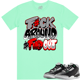 Jordan Green Glow 3s Shirt - RED F#CK - Shop Now