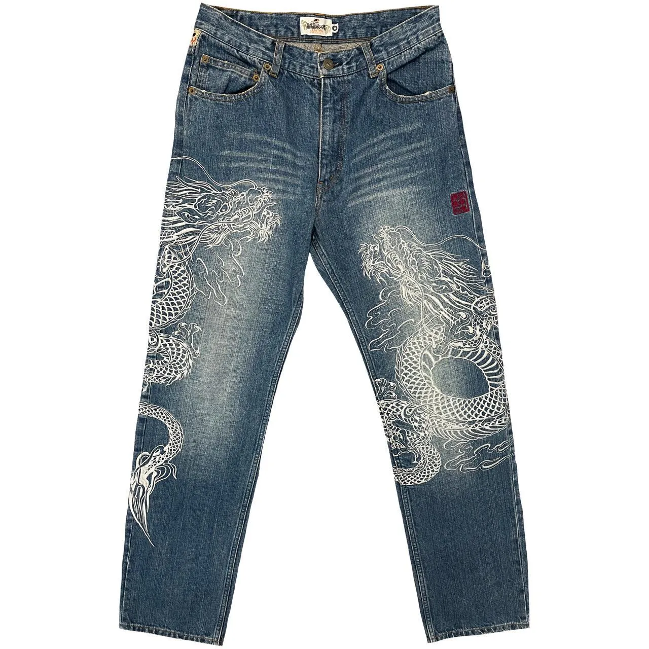 Karakuri Tamashii Dragon Embroidered Jeans