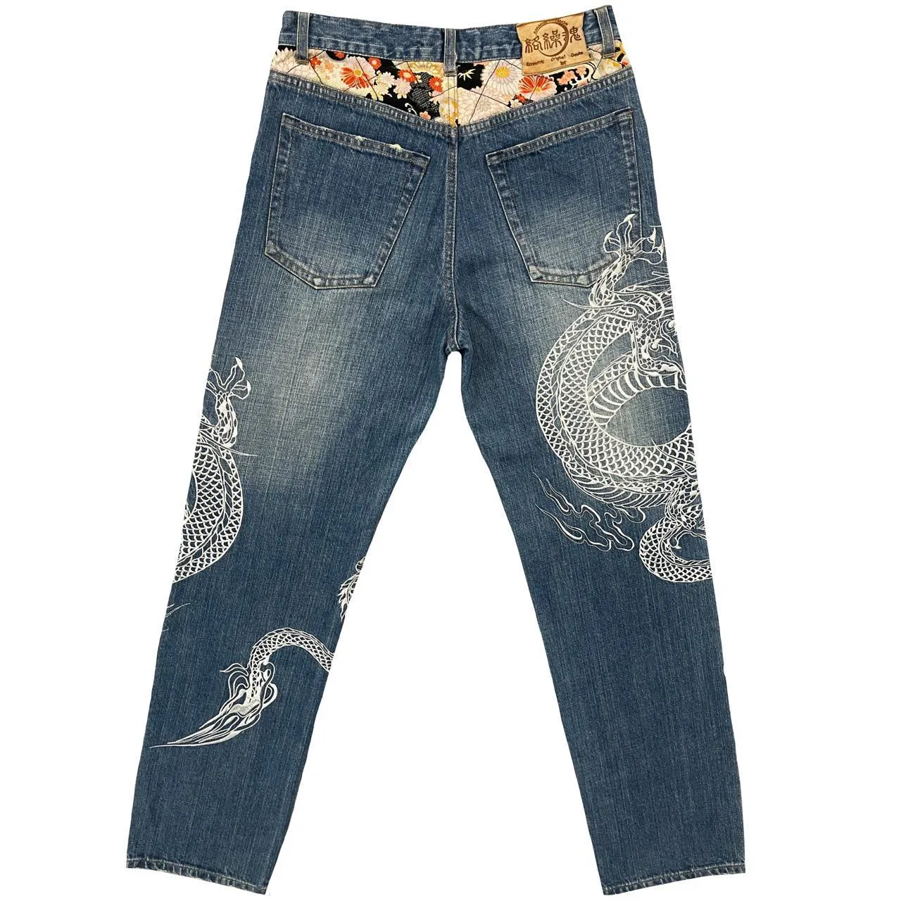 Karakuri Tamashii Dragon Embroidered Jeans