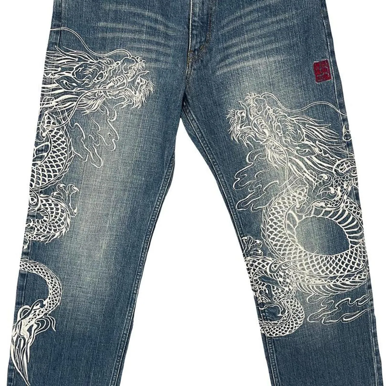 Karakuri Tamashii Dragon Embroidered Jeans