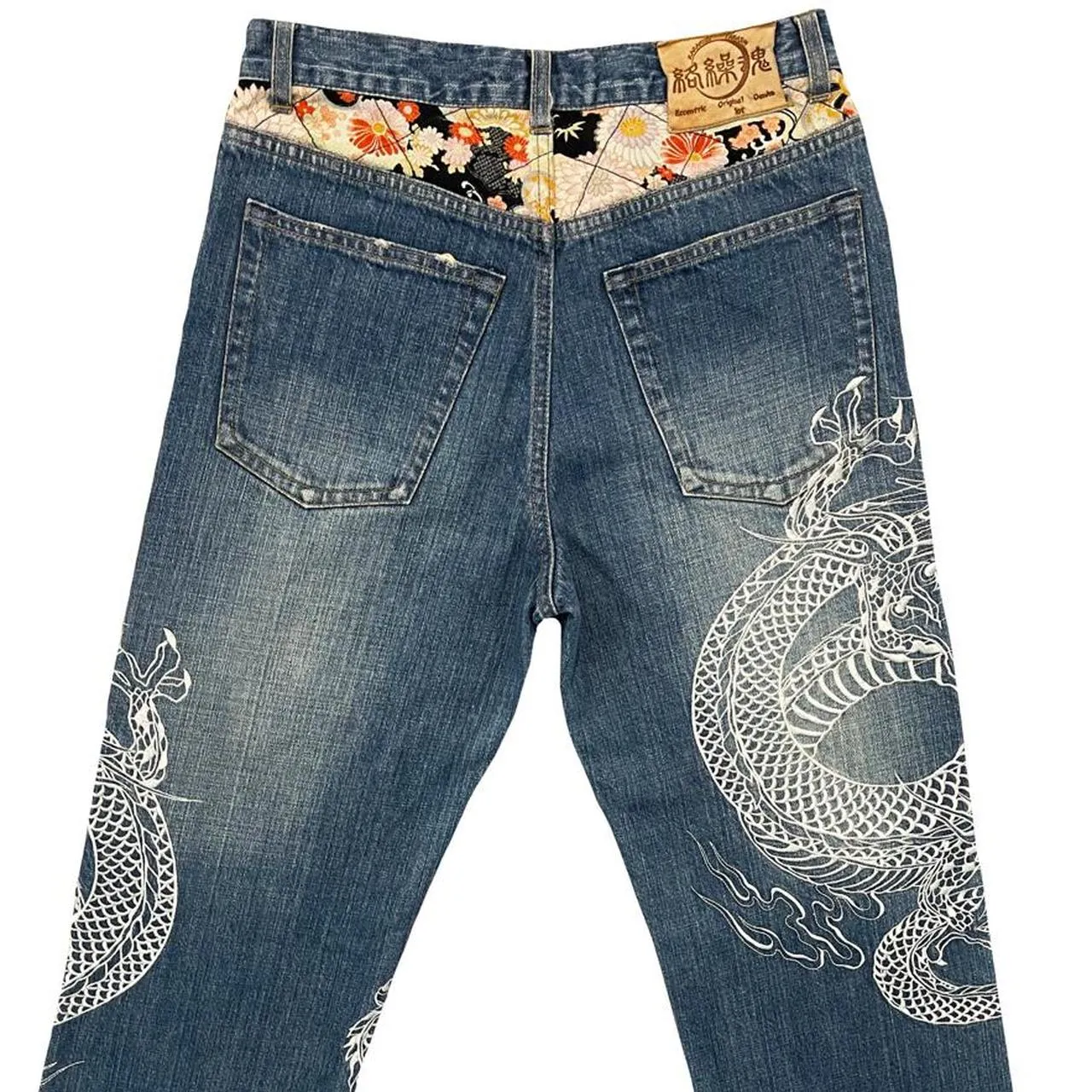 Karakuri Tamashii Dragon Embroidered Jeans