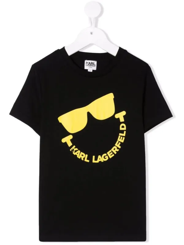 Black Smiley T-Shirt by Karl Lagerfeld