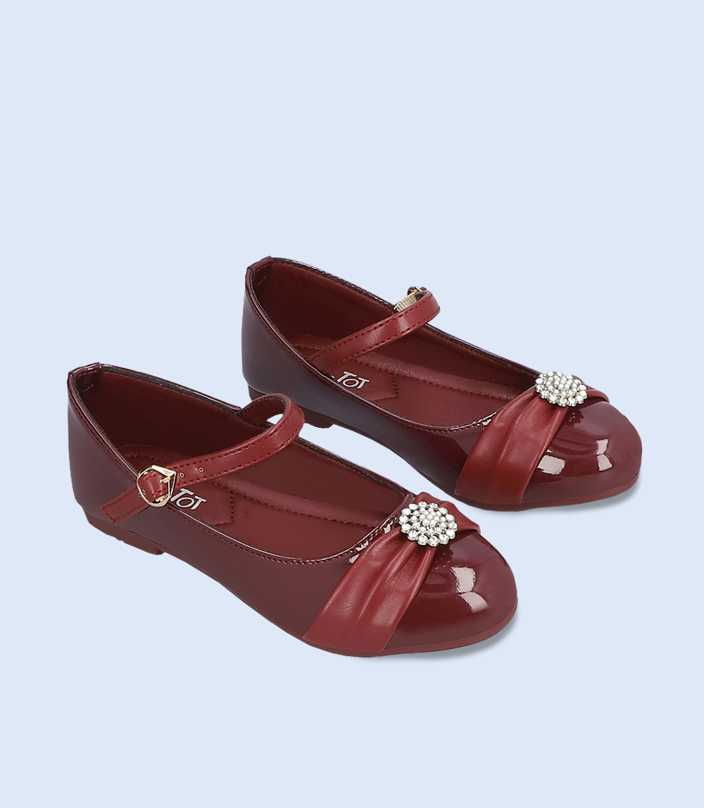 KG0059 Maroon Girls Casual Ballerina