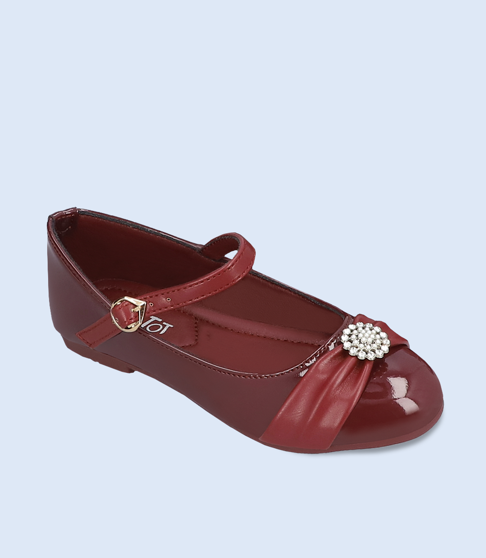 KG0059 Maroon Girls Casual Ballerina