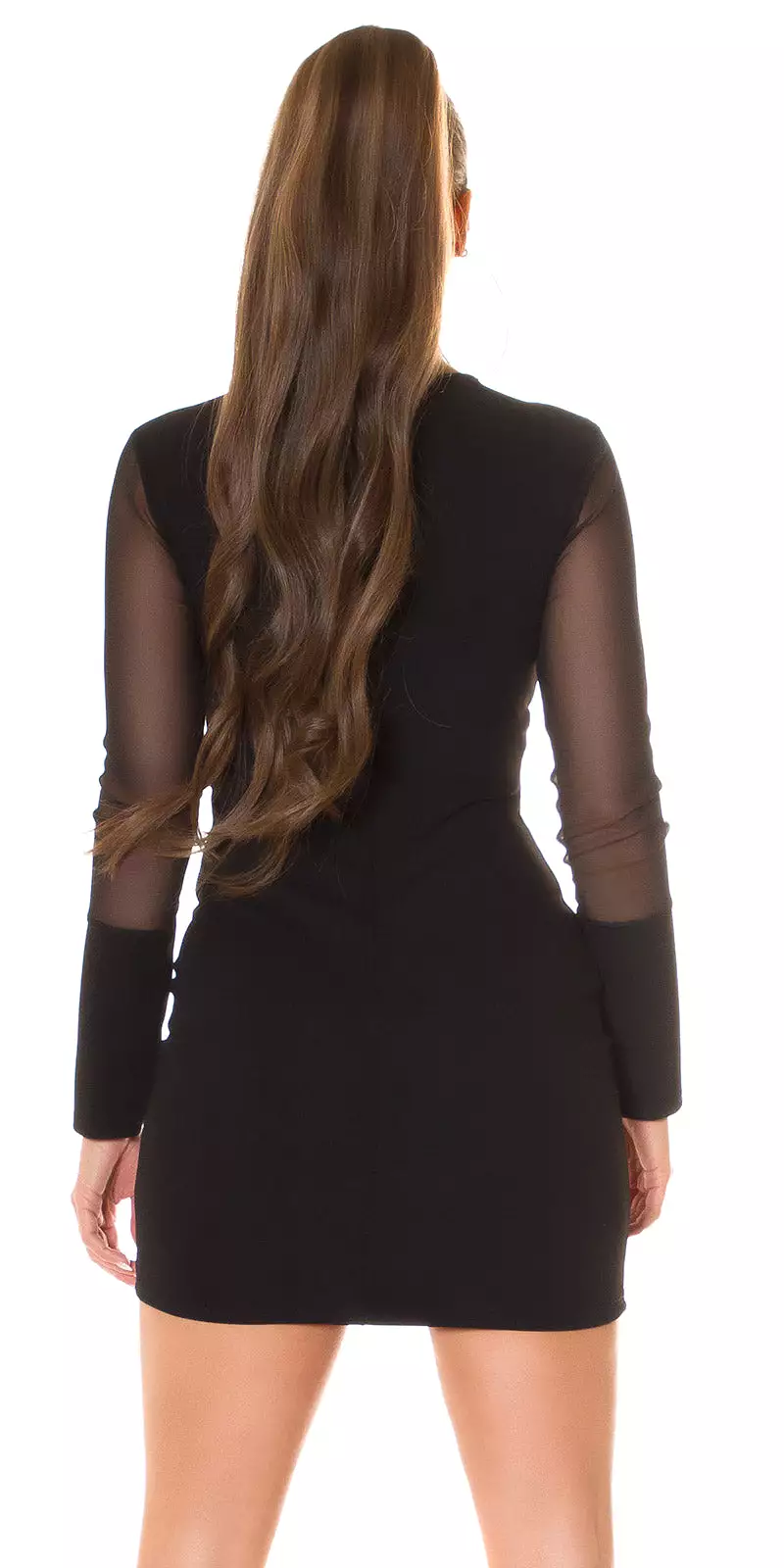 Koucla Long Sleeve Dress with Net Details