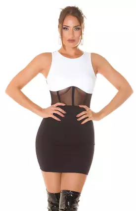 Koucla Mini Fashion Dress with Mesh Details