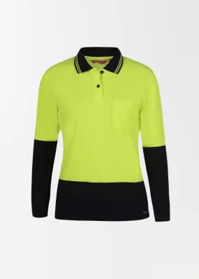 Women's high visibility long sleeve comfortable polo.