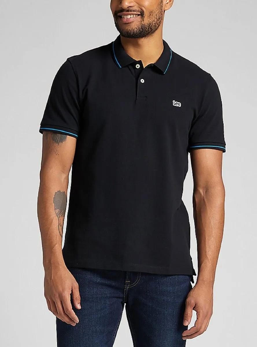 Lee Black Pique Polo Shirt