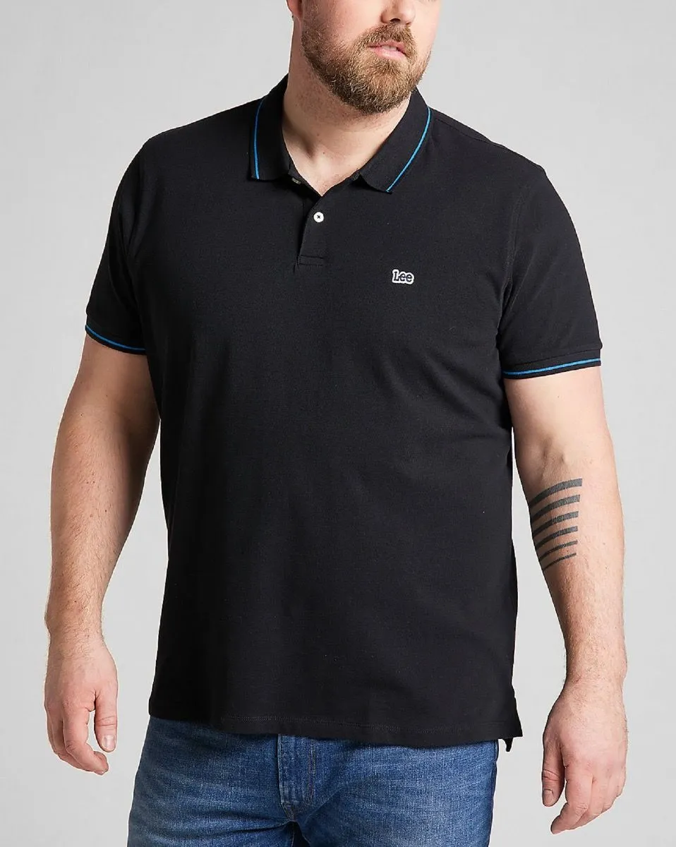 Lee Black Pique Polo Shirt