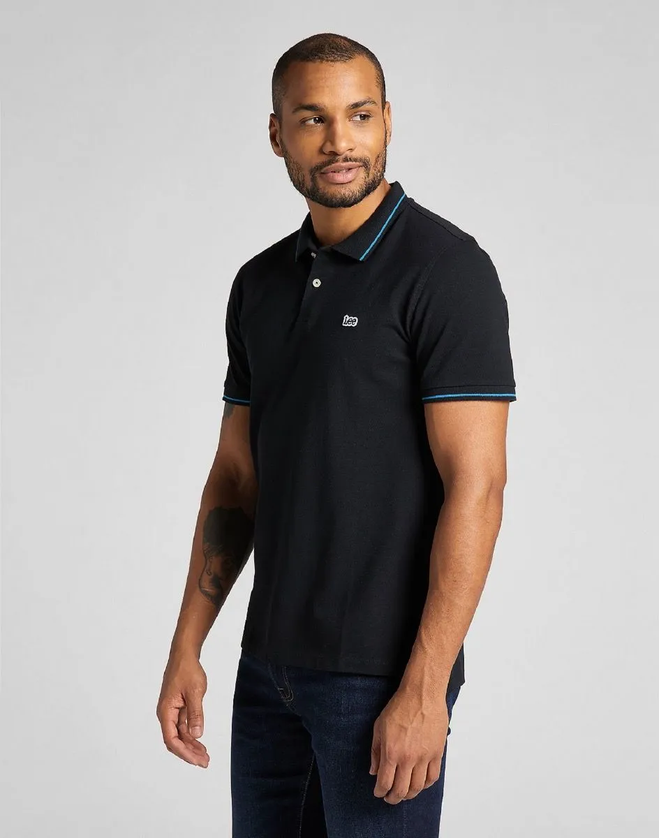 Lee Black Pique Polo Shirt