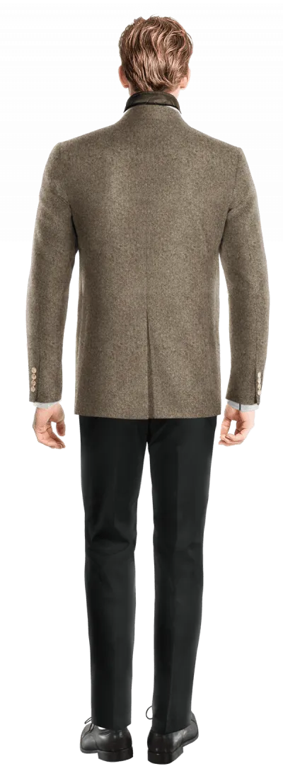 Light brown donegal tweed blazer