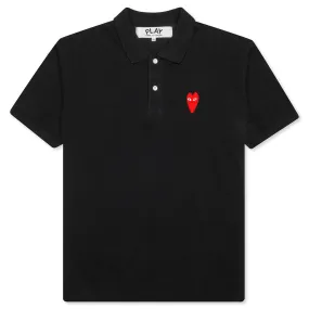 Long Sleeve Polo Shirt - Black