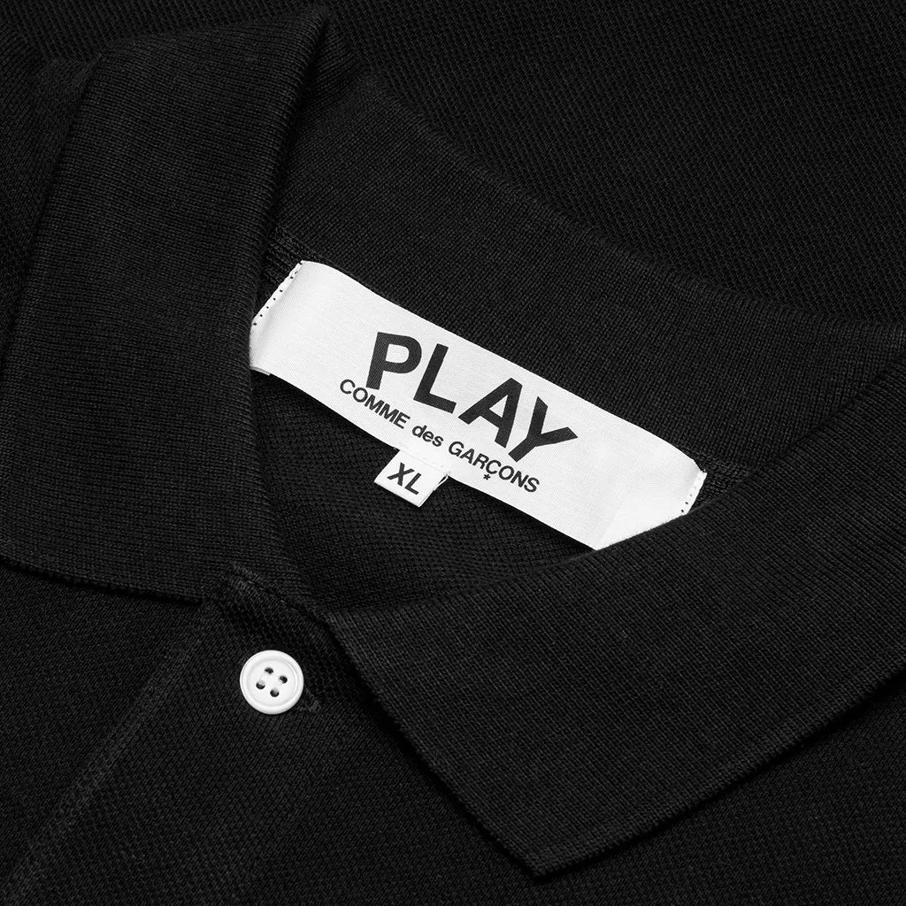 Long Sleeve Polo Shirt - Black