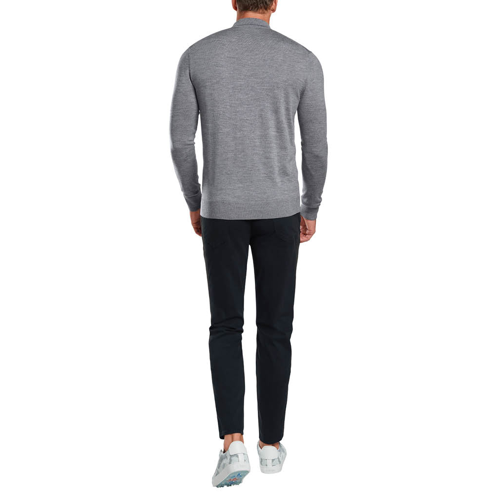 long sleeve polo shirt light grey