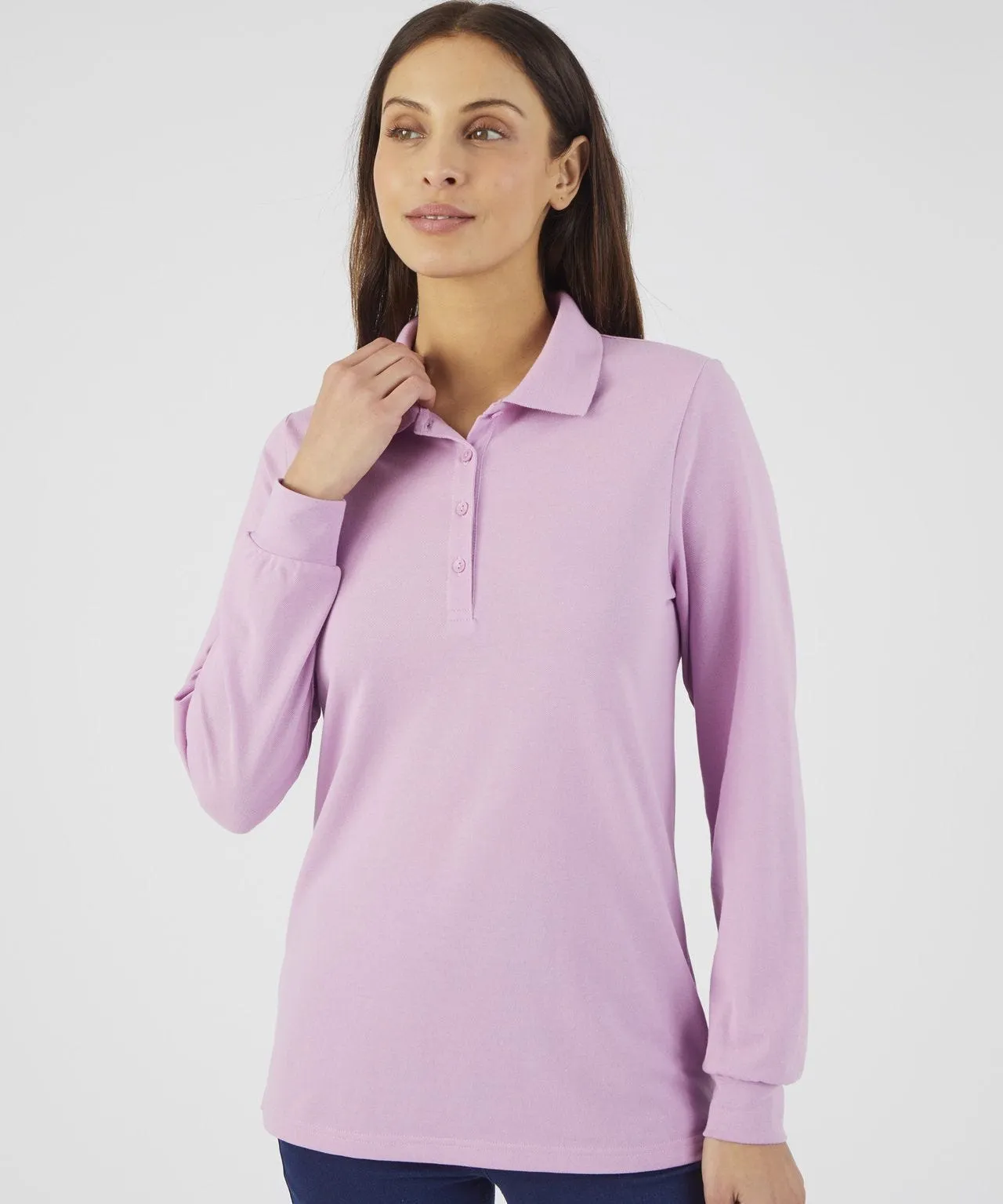 Long Sleeve Piqué Polo