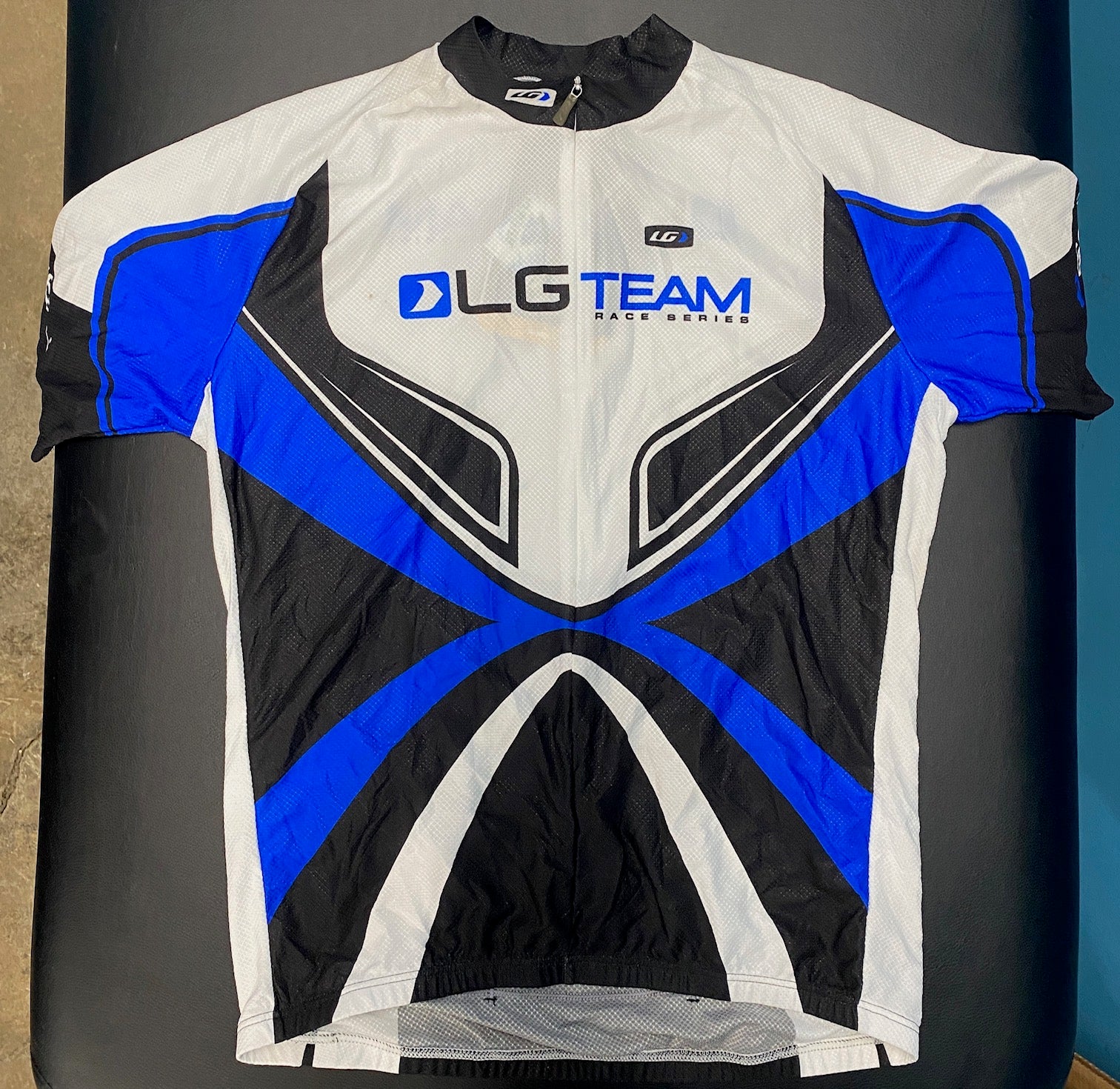 Louis Garneau EQ S Relax Men's Jersey Medium Black Blue White.