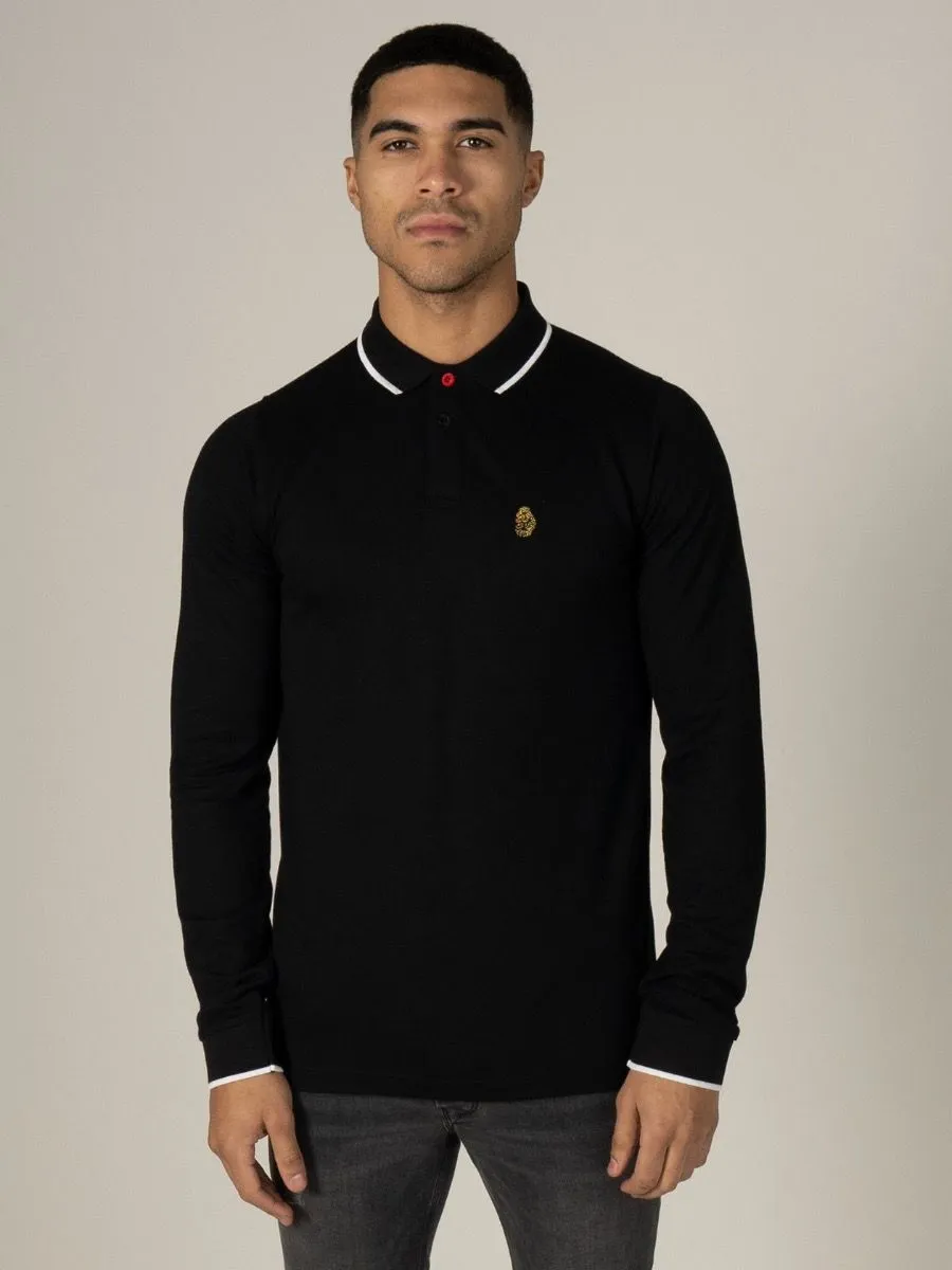 Luke 1977 Long Sleeve Pique Polo Shirt Jet Black