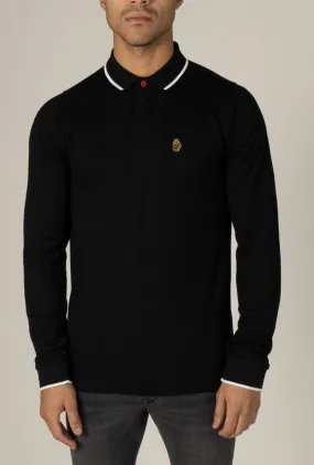 Luke 1977 Long Sleeve Pique Polo Shirt Jet Black