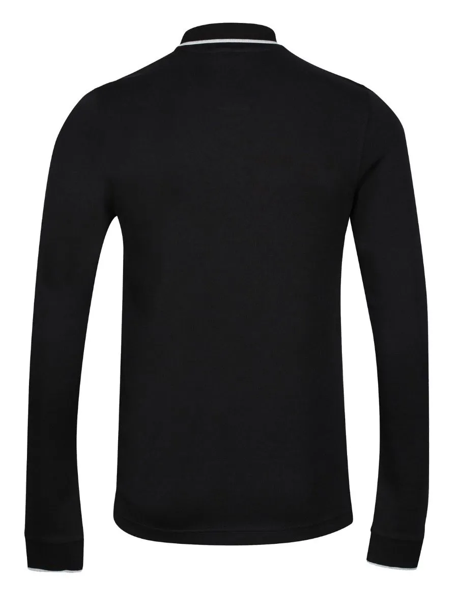 Luke 1977 Long Sleeve Pique Polo Shirt Jet Black