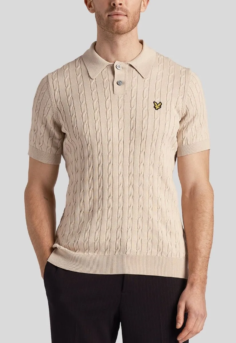 Lyle & Scott Cove Cable Knitted Polo Shirt Jumper