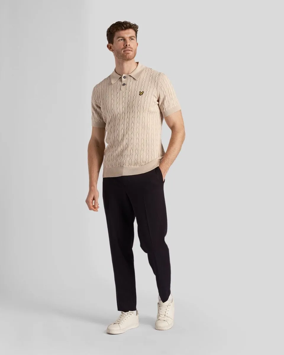 Lyle & Scott Cove Cable Knitted Polo Shirt Jumper