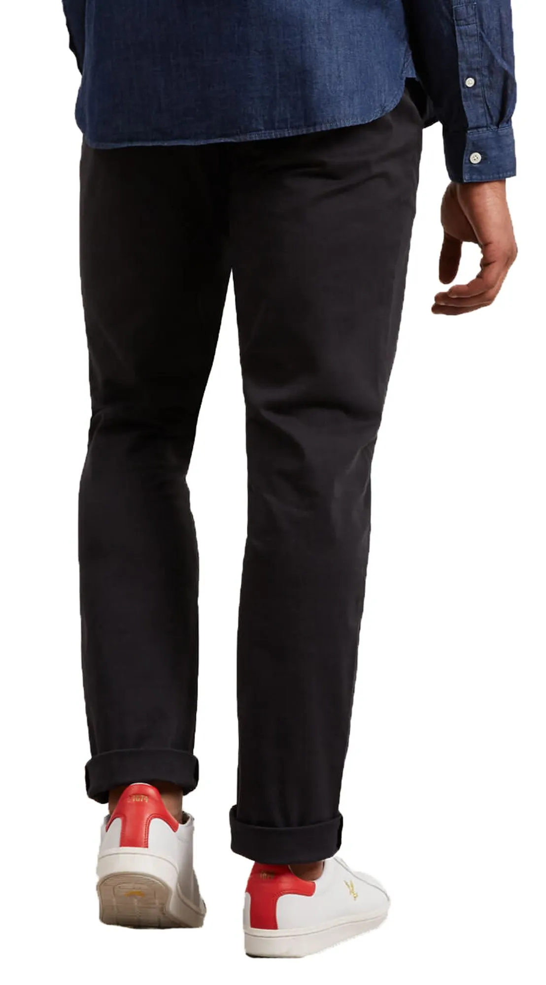 Lyle and Scott Skinny Fit Cotton Chinos in Black