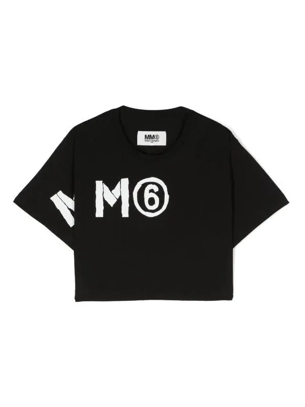 Maison Margiela Black M6 Logo T-Shirt